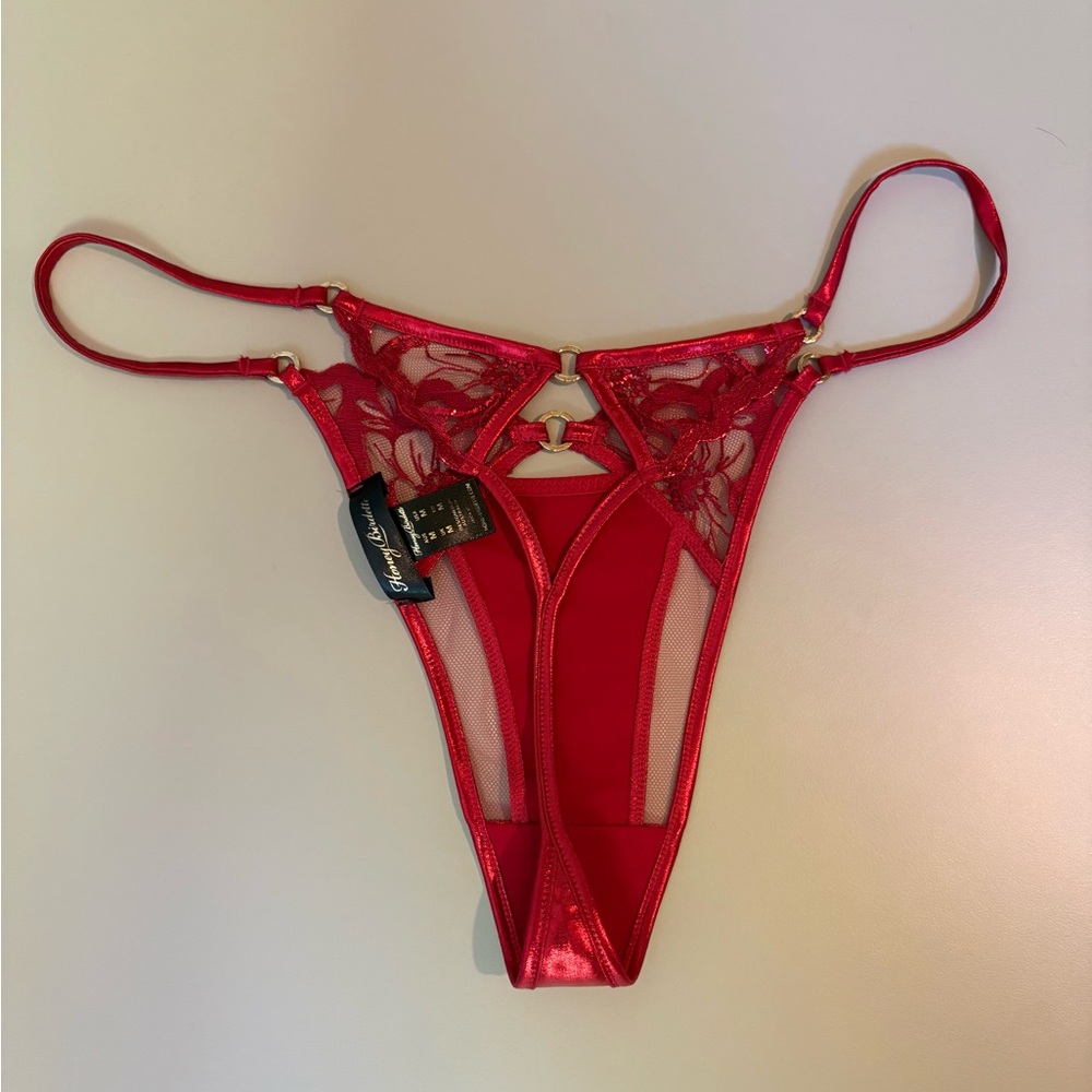 Honey Birdette Red thong Size Medium - Picture 2 of 3